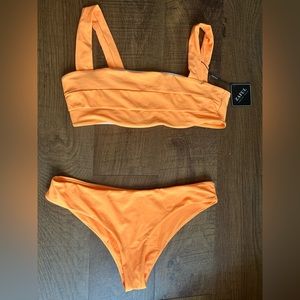 NWT neon orange bikini